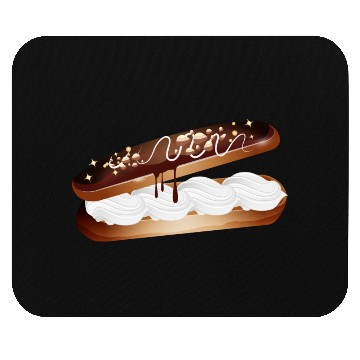 Discover Illustration of a stuffed eclair with cream Mouse Pads