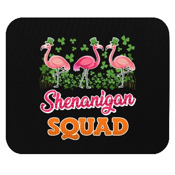 Discover Flamingo Shenanigan Squad St. Patrick's Day Mouse Pads