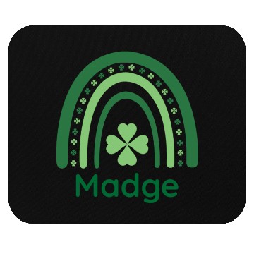 Discover Madge Clover Charm Boho Rainbow Mouse Pads