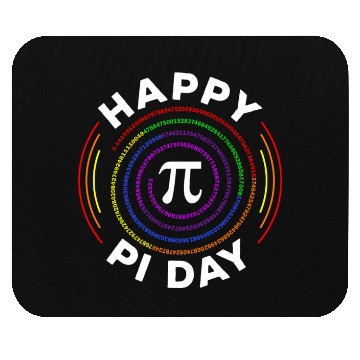 Discover Happy Pi Day with Rainbow Spiral, Pi Math Mouse Pads