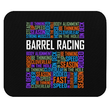 Discover Barrel Racing - Words Mouse Pads