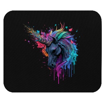 Discover rainbow unicorn Mouse Pads