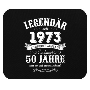 Discover 50th Birthday Vintage 1973 Mouse Pads