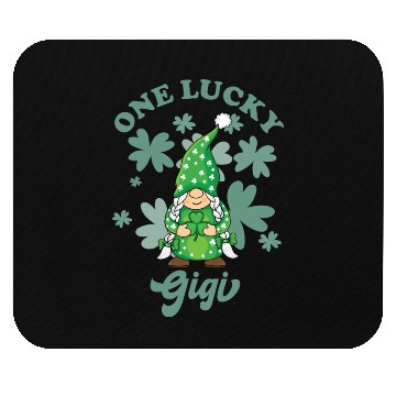 Discover One Lucky Gigi Irish Gnome St. Patrick's Day, St. Mouse Pads
