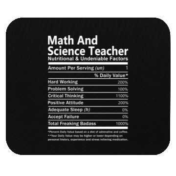 Discover Math And Science Teacher Mouse Pads - Nutritional And