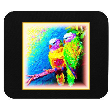 Discover A Vibrant and Joyful Rainbow Birds. Buy Now Mouse Pads