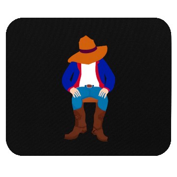 Discover sleeping cowboy Mouse Pads