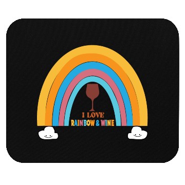 Discover I love rainbow & wine Mouse Pads
