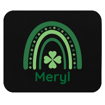 Discover Meryl Clover Charm Boho Rainbow Mouse Pads