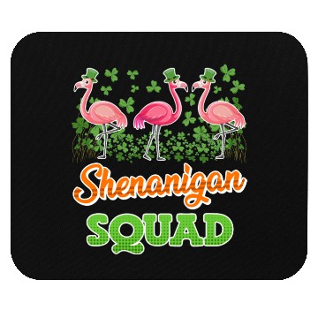 Discover Flamingo Shenanigan Squad St. Patrick's Day Mouse Pads
