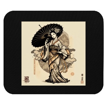 Discover Japanese Kimono girl Mouse Pads