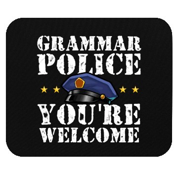 Discover Grammer Police - English Teacher Mouse Pads
