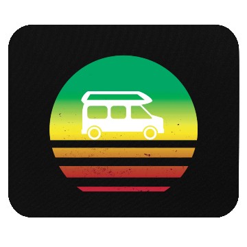 Discover Camper Van Retro Sunset Vintage sun camping Mouse Pads
