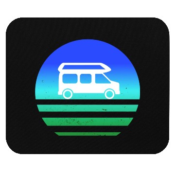 Discover Camper Van Retro Sunset Vintage sun camping Mouse Pads