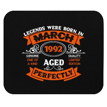 Discover Legends Were Born In March 1992 Birthday Mouse Pads