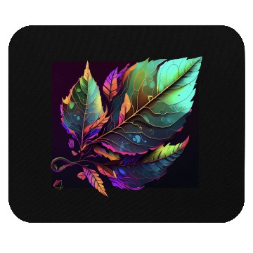 Discover Vibrant Leaf Synthwave Mouse Pads