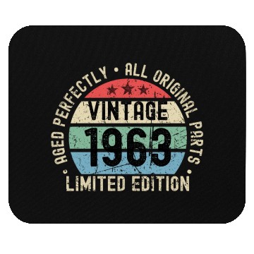 Discover 60th Birthday Vintage 1963 Mouse Pads