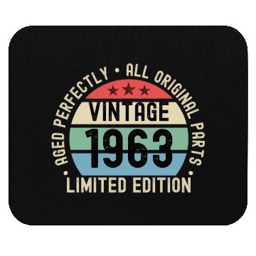 Discover 60th Birthday Vintage 1963 Mouse Pads