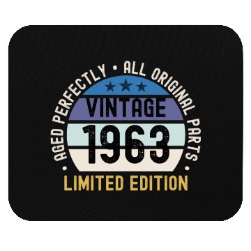 Discover 60th Birthday Vintage 1963 Mouse Pads