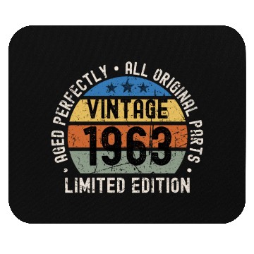Discover 60th Birthday Vintage 1963 Mouse Pads