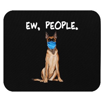 Discover Belgian Malinoi Ew People Dog Wearing Face Mask T Mouse Pads