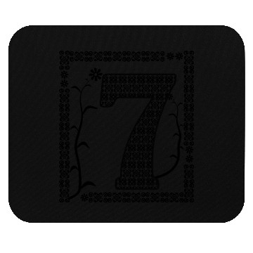 Discover 7th floral number artistic Mouse Pads