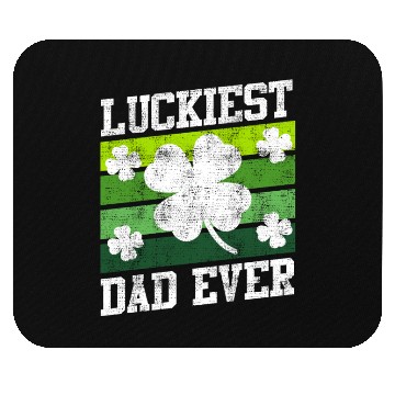 Discover Luckiest Dad Ever Shamrock St. Patrick's Day Mouse Pads