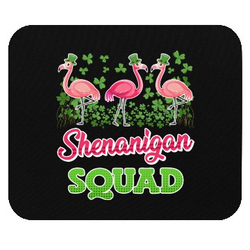 Discover Flamingo Shenanigan Squad St. Patrick's Day Mouse Pads