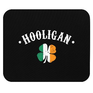 Discover Hooligan St Patricks Day Irish Shamrock Flag Mouse Pads