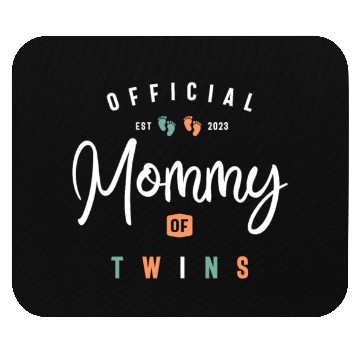 Discover Womens Mommy of Twins New Mom To Be Expecting 2023 Mouse Pads