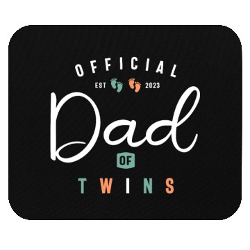 Discover Dad of Twins Funny New Daddy To Be Expecting 2023 Mouse Pads