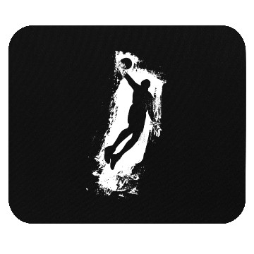 Discover Basketball Air Man White Mouse Pads