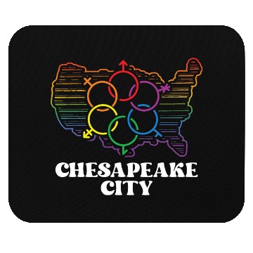 Discover Chesapeake City Pride Flag Pride Month LGBTQ Flag Mouse Pads