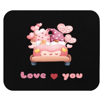 Discover Love valentine's day gnomes Mouse Pads