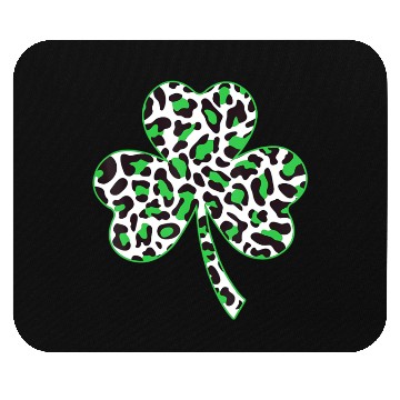 Discover Cute Shamrock Leopard Print St Patricks Day Irish Mouse Pads