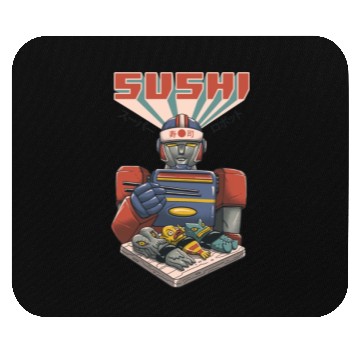 Discover Super Sushi Robot Mouse Pads