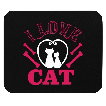 Discover I love cat Mouse Pads