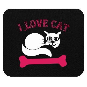 Discover I Love Cat Mouse Pads