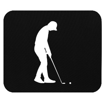 Discover golf silhouette Mouse Pads