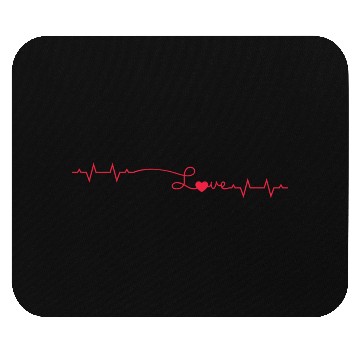 Discover Red ecg / ekg heartbeat Mouse Pads
