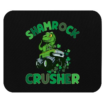 Discover St. Patrick's T. rex Monster Truck The Shamrock Mouse Pads