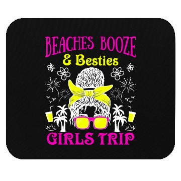 Discover Beaches Booze Besties Girls Trip Spring Break Mouse Pads