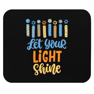 Discover Funny Hanukkah Let Your Light Shine Menorah Adults Mouse Pads