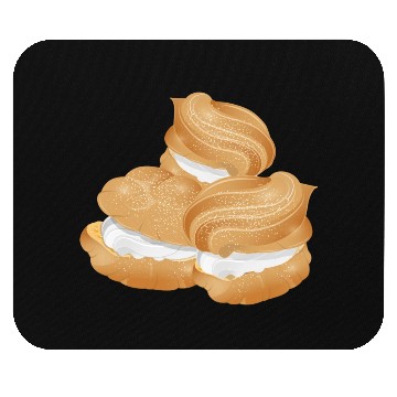 Discover Illustration of three stuffed cream puffs Mouse Pads