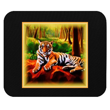 Discover "Majestic Tiger Resting in The Wild". Buy Now Mouse Pads