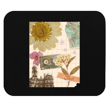 Discover Vintage flower architecture aesthetic collage Mouse Pads