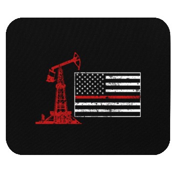 Discover Oilfield Oil Drilling Us Flag Mouse Pads