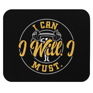 Discover I Can. I Will. I Must. - Gym Mouse Pads