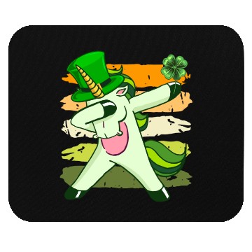 Discover Dabbing unicorn shamrock St. Patrick's Day Mouse Pads
