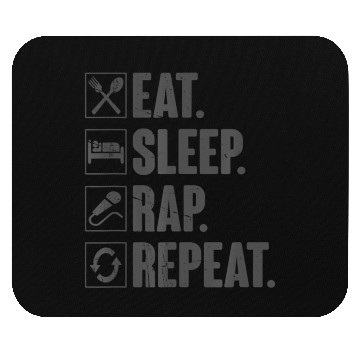 Discover Eat Sleep Rap Repeat Funny Rapper Gift t Mouse Pads
